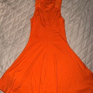 Zara Bright Orange Sleeveless Mini Dress